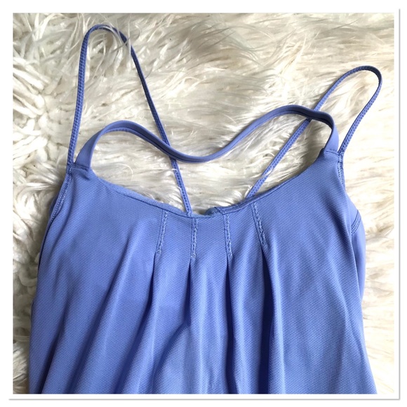 Lululemon Flow And Go Tank In Lullaby Padded Cup W1F36S Periwinkle Blue Size 6 - Picture 4 of 9